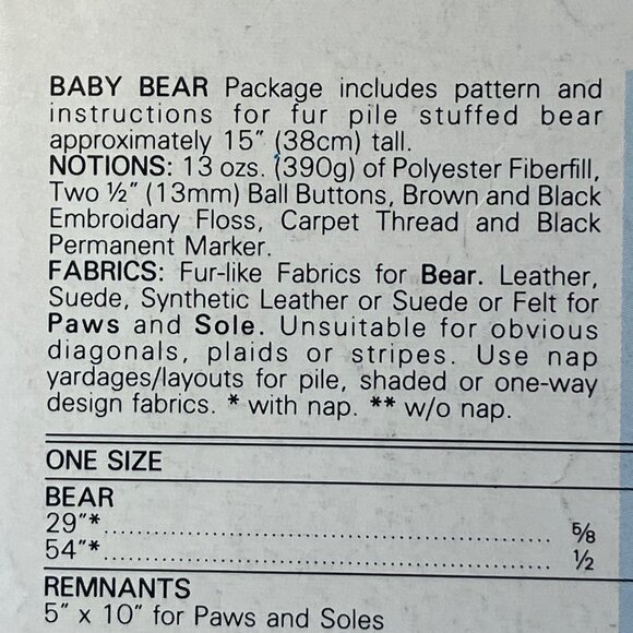 Vogue 621 & 622 Linda Carr 15" Baby Bears and Baby Bear Clothes Patterns  Uncut - Picture 5 of 10